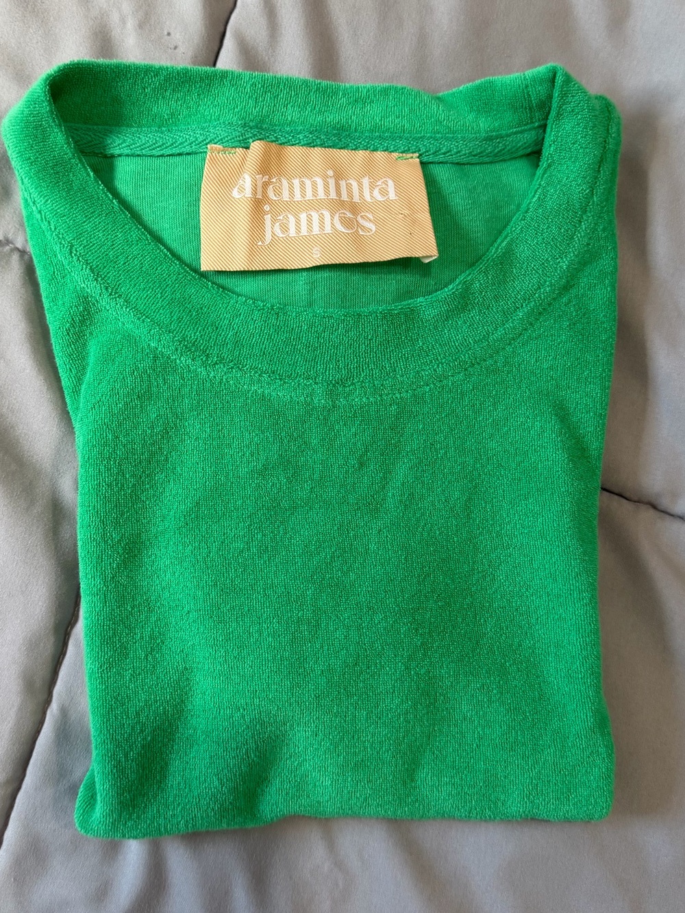 Araminta James Kelly Green Terry Cloth Tee